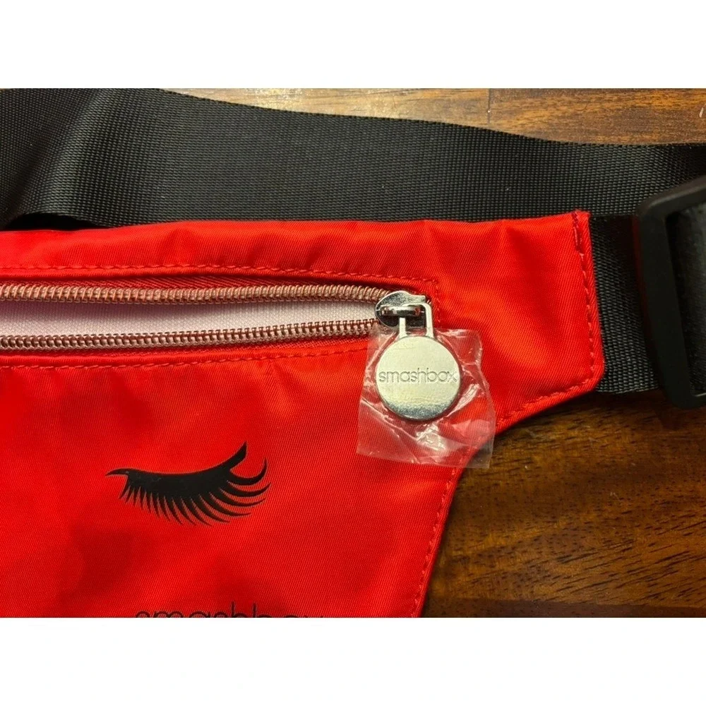 Smashbox Red Belt Bag‎ Makeup Travel Pouch Adjustable Strap